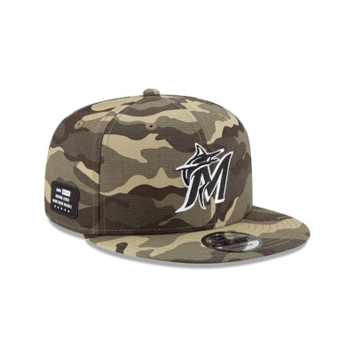 Miami Marlins Gorra | New Era MLB Armed Forces Weekend 9fifty Snapback Cap Mexico - Verdes